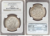 Leopold II 5 Francs 1868 MS64 NGC, KM24. Position A edge variety. Frosted surface, soft citrus shades of toning. 

HID09801242017

© 2020 Heritage...