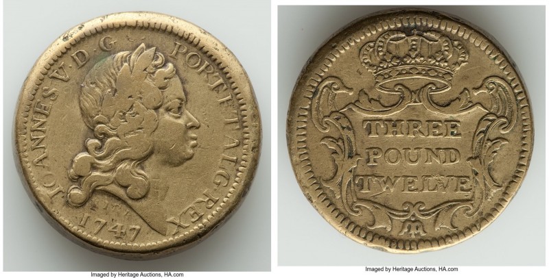 João V Pair of Uncertified Coin Weights ND, The first piece appears about VF, we...