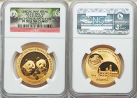 People's Republic gold Proof Panda "Smithsonian Institution - Mei Xiang & Tian Tian" 1 Ounce Medal 2014 PR70 Ultra Cameo NGC, KM-Unl. AGW 0.9999 oz. ...