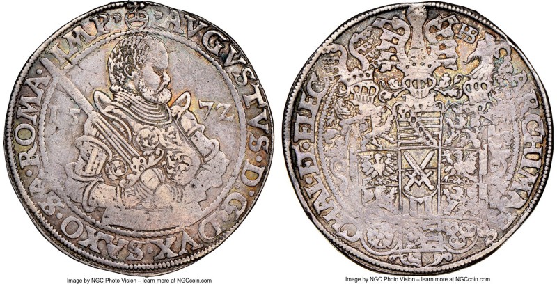 Saxony. August I Taler 1572-HB XF45 NGC, Dresden mint, KM-MB208, Dav-9798. Laven...