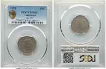 French Colony Pair of Certified Assorted Issues 1921 MS63 PCGS, 1) 50 Centimes, KM45 2) Franc, KM46 Sold as is, no returns. 

HID09801242017

© 20...