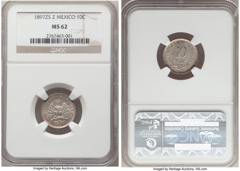 Republic Pair of Certified Assorted 10 Centavos NGC, 1) 10 Centavos 1897 Zs-Z - ...