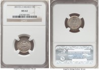 Republic Pair of Certified Assorted 10 Centavos NGC, 1) 10 Centavos 1897 Zs-Z - MS62 2) 10 Centavos 1893 Zs-Z - MS63 Both Zacatecas mint, KM403.10. So...