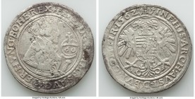 3-Piece Lot of Uncertified Assorted Talers, 1) Austria: Ferdinand I Guldentaler (60 Kreuzer) 1562 - VF (Residue), Dav-34. 37.7mm. 24.55gm 2) German St...