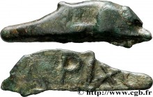 SARMATIA - OLBIA
Type : Dauphin épigraphe 
Date : c. 500-400 AC. 
Mint name / Town : Olbia 
Metal : bronze 
Diameter : 39  mm
Weight : 4,06  g.
Rarity...
