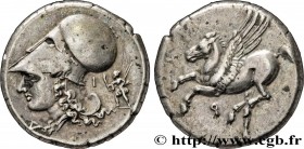 CORINTHIA - CORINTH
Type : Statère 
Date : c. 330 AC. 
Mint name / Town : Corinthe, Corinthie 
Metal : silver 
Diameter : 21,5  mm
Orientation dies : ...