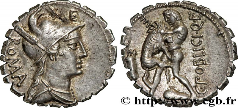 POBLICIA
Type : Denier serratus 
Date : 80 AC. 
Mint name / Town : Rome 
Metal :...