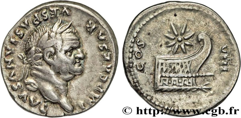 VESPASIAN
Type : Denier 
Date : 77 
Mint name / Town : Rome 
Metal : silver 
Mil...