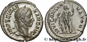 SEVERUS ALEXANDER
Type : Denier 
Date : fin 230 
Mint name / Town : Rome 
Metal : silver 
Millesimal fineness : 500  ‰
Diameter : 19  mm
Orientation d...