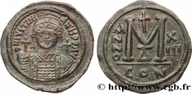 JUSTINIAN I
Type : Follis 
Date : an 13 
Mint name / Town : Constantinople 
Metal : copper 
Diameter : 42,5  mm
Orientation dies : 7  h.
Weight : 23,1...