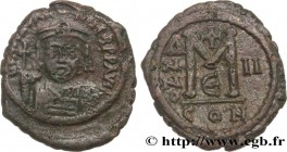 MAURICIUS TIBERIUS
Type : Follis 
Date : an 2 
Mint name / Town : Constantinople 
Metal : copper 
Diameter : 29  mm
Orientation dies : 12  h.
Weight :...
