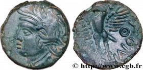 GALLIA - BITURIGES CUBI (Area of Bourges)
Type : Bronze VANDIINOS 
Date : c. 60-50 AC. 
Metal : bronze 
Diameter : 15,5  mm
Orientation dies : 3  h.
W...