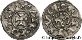 CHARLES II LE CHAUVE / THE BALD
Type : Denier 
Date : c. 840-845 
Mint name / Town : Melle 
Metal : silver 
Millesimal fineness : +950  ‰
Diameter : 2...