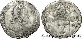 HENRY III
Type : Teston, 4e type, col fraisé, sans le titre de roi de Pologne 
Date : 1575 
Mint name / Town : Bordeaux 
Quantity minted : 129438 
Met...