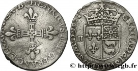 HENRY IV
Type : Quart d'écu de Béarn 
Date : 1590 
Mint name / Town : Pau 
Quantity minted : 34700 
Metal : silver 
Millesimal fineness : 917  ‰
Diame...