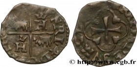 HENRY IV
Type : Vaquette de Béarn, 2e type 
Date : n.d. 
Mint name / Town : Morlaàs 
Quantity minted : 1555486 
Metal : billon 
Millesimal fineness : ...