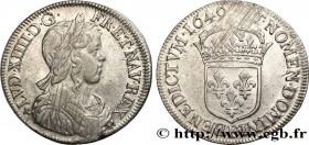 LOUIS XIV "THE SUN KING"
Type : Demi-écu à la mèche longue 
Date : 1649 
Mint name / Town : Angers 
Quantity minted : 20881 
Metal : silver 
Millesima...