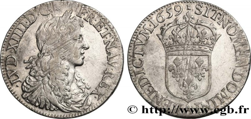 LOUIS XIV "THE SUN KING"
Type : Demi-écu au buste juvénile, 1er type 
Date : 165...