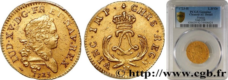 LOUIS XV THE BELOVED
Type : Louis mirliton, palmes longues 
Date : 1723 
Mint na...