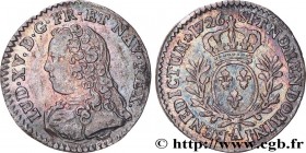 LOUIS XV THE BELOVED
Type : Vingtième d'écu dit "aux branches d'olivier" 
Date : 1726 
Mint name / Town : Paris 
Quantity minted : 167328 
Metal : sil...