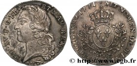 LOUIS XV THE BELOVED
Type : Cinquième d'écu dit "au bandeau" 
Date : 1771 
Mint name / Town : Besançon 
Metal : silver 
Millesimal fineness : 917  ‰
D...