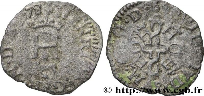 NAVARRE-BEARN - HENRY III
Type : Liard 
Date : 1578 
Metal : silver 
Diameter : ...