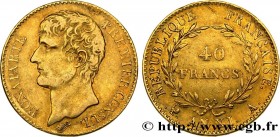 CONSULATE
Type : 40 francs or Bonaparte Premier Consul 
Date : An XI (1802-1803) 
Mint name / Town : Paris 
Quantity minted : --- 
Metal : gold 
Diame...