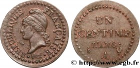 CONSULATE
Type : Un centime Dupré 
Date : An 8 (1799-1800) 
Mint name / Town : Paris 
Quantity minted : 4126459 
Metal : copper 
Diameter : 18  mm
Ori...