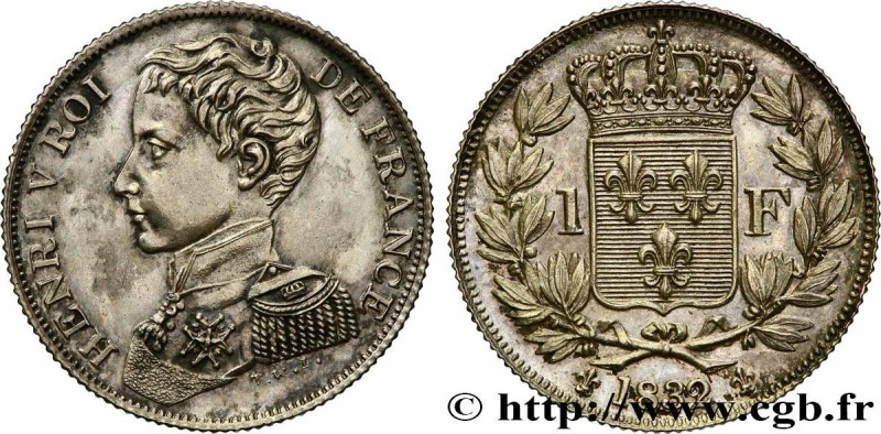 HENRY V COUNT OF CHAMBORD
Type : 1 franc en argent 
Date : 1832 
Quantity minted...