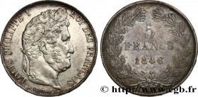 LOUIS-PHILIPPE I
Type : 5 francs IIIe type Domard 
Date : 1846 
Mint name / Town : Strasbourg 
Quantity minted : 810.013 
Metal : silver 
Diameter : 3...