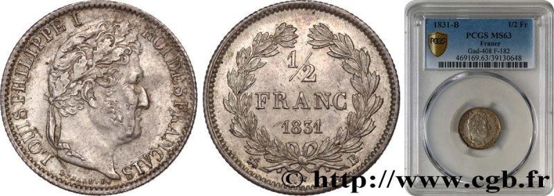 LOUIS-PHILIPPE I
Type : 1/2 franc Louis-Philippe 
Date : 1831 
Mint name / Town ...