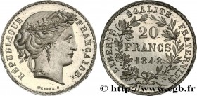 II REPUBLIC
Type : Concours de 20 francs, essai de Marrel 
Date : 1848 
Mint name / Town : Paris 
Metal : tin 
Diameter : 21  mm
Orientation dies : 6 ...