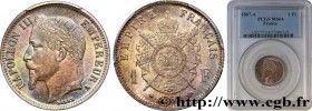 SECOND EMPIRE
Type : 1 franc Napoléon III, tête laurée 
Date : 1867 
Mint name / Town : Paris 
Quantity minted : 12.131.428 
Metal : silver 
Diameter ...