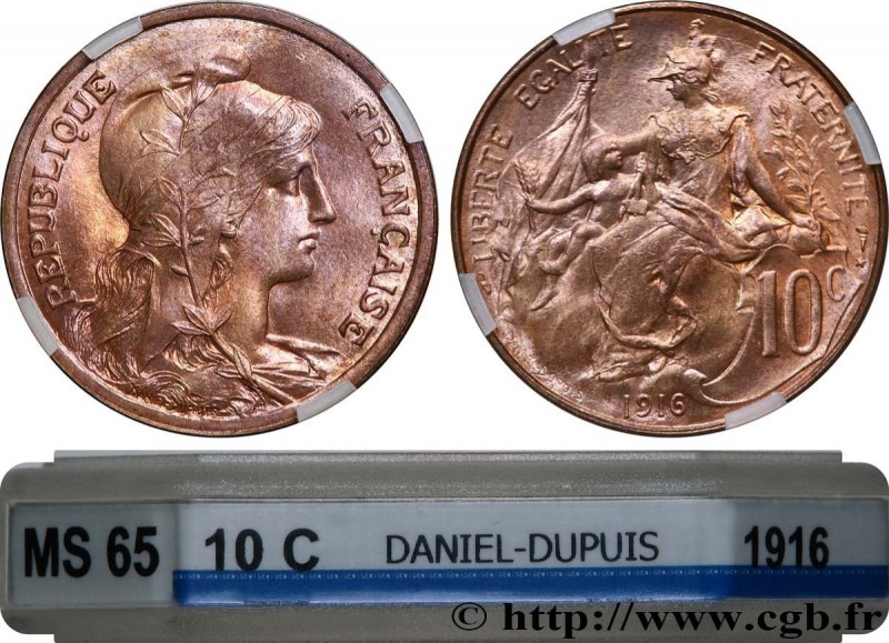 III REPUBLIC
Type : 10 centimes Daniel-Dupuis 
Date : 1916 
Quantity minted : 22...