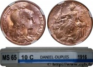 III REPUBLIC
Type : 10 centimes Daniel-Dupuis 
Date : 1916 
Quantity minted : 22477154 
Metal : bronze 
Diameter : 30  mm
Orientation dies : 6  h.
Wei...