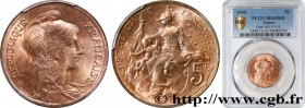 III REPUBLIC
Type : 5 centimes Daniel-Dupuis 
Date : 1900 
Quantity minted : 7400000 
Metal : bronze 
Diameter : 25  mm
Orientation dies : 6  h.
Weigh...