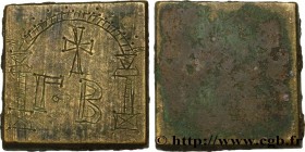 Coin Weight Byzantium
Type : Poids monétaire pour 2 onces 
Date : n.d. 
Metal : brass 
Diameter : 28  mm
Orientation dies : 12  h.
Weight : 53,37  g.
...
