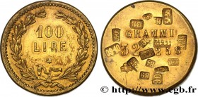 ITALY - MONETARY WEIGHT
Type : Poids monétaire pour la pièce de 100 lires 
Date : n.d. 
Metal : brass 
Diameter : 31  mm
Orientation dies : 12  h.
Wei...