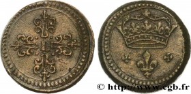 LOUIS XIII
Type : Poids monétaire pour le franc 
Date : n.d. 
Metal : brass 
Diameter : 23  mm
Orientation dies : 11  h.
Weight : 14,01  g.
Obverse le...