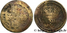 LOUIS XIII
Type : Poids monétaire pour le demi-franc de forme circulaire 
Date : n.d. 
Metal : brass 
Diameter : 19  mm
Orientation dies : 3  h.
Weigh...