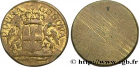 ITALY - GENOA - MONETARY WEIGHT
Type : Poids monétaire pour la pièce de 48 lires de Gênes 
Date : (après 1793) 
Date : n.d. 
Metal : brass 
Diameter :...