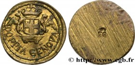 ITALY - GENOA - MONETARY WEIGHT
Type : Poids monétaire pour la pièce de 24 lires de Gênes 
Date : (après 1793) 
Date : n.d. 
Metal : brass 
Diameter :...
