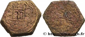 ITALY - GENOA - MONETARY WEIGHT
Type : Poids monétaire pour le demi-teston 
Date : (1488-1499) 
Date : n.d. 
Metal : copper 
Diameter : 16  mm
Weight ...