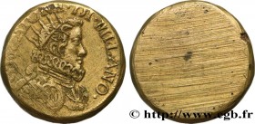 ITALY - DUCHY OF MILAN - MONETARY WEIGHT
Type : Poids monétaire pour le demi-ducaton 
Date : n.d. 
Metal : brass 
Diameter : 26,5  mm
Weight : 15,95  ...