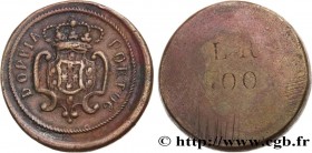 PORTUGAL - KINGDOM OF PORTUGAL - JOHN V
Type : Poids monétaire pour la pièce de huit écus 
Date : n.d. 
Metal : brass 
Diameter : 28,5  mm
Orientation...