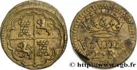 SPAIN (KINGDOM OF) - MONETARY WEIGHT
Type : Poids monétaire pour la pièce de 2 Reales 
Date : (XVIIe-XVIIIe siècles) 
Date : n.d. 
Metal : brass 
Diam...