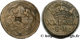SPAIN
Type : Poids monétaire pour la pièce de 8 Réals - Philippe IV 
Date : (XVIIe-XVIIIe siècles) 
Date : n.d. 
Metal : brass 
Diameter : 31  mm
Orie...