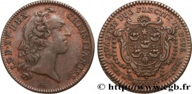 CORPORATIONS
Type : CINQUIEME CORPS DES MARCHANDS LES BONNETIERS 
Date : 1758 
Metal : copper 
Diameter : 28  mm
Orientation dies : 6  h.
Weight : 6,8...
