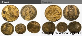 LOTS
Type : Lot de 5 jetons à identifier 
Date : n.d. 
Metal : brass 
Diameter : 31,5  mm
Orientation dies : 6  h.
Weight : 32  g.
Edge : lisse 

Grad...