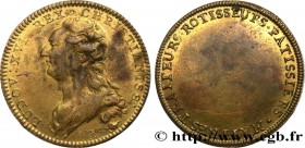 CORPORATIONS
Type : Traiteurs, Rotisseurs, Patissiers 
Date : n.d. 
Metal : brass 
Diameter : 30  mm
Orientation dies : 5  h.
Weight : 9  g.
Edge : li...